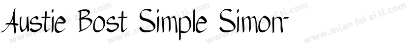 Austie Bost Simple Simon字体转换